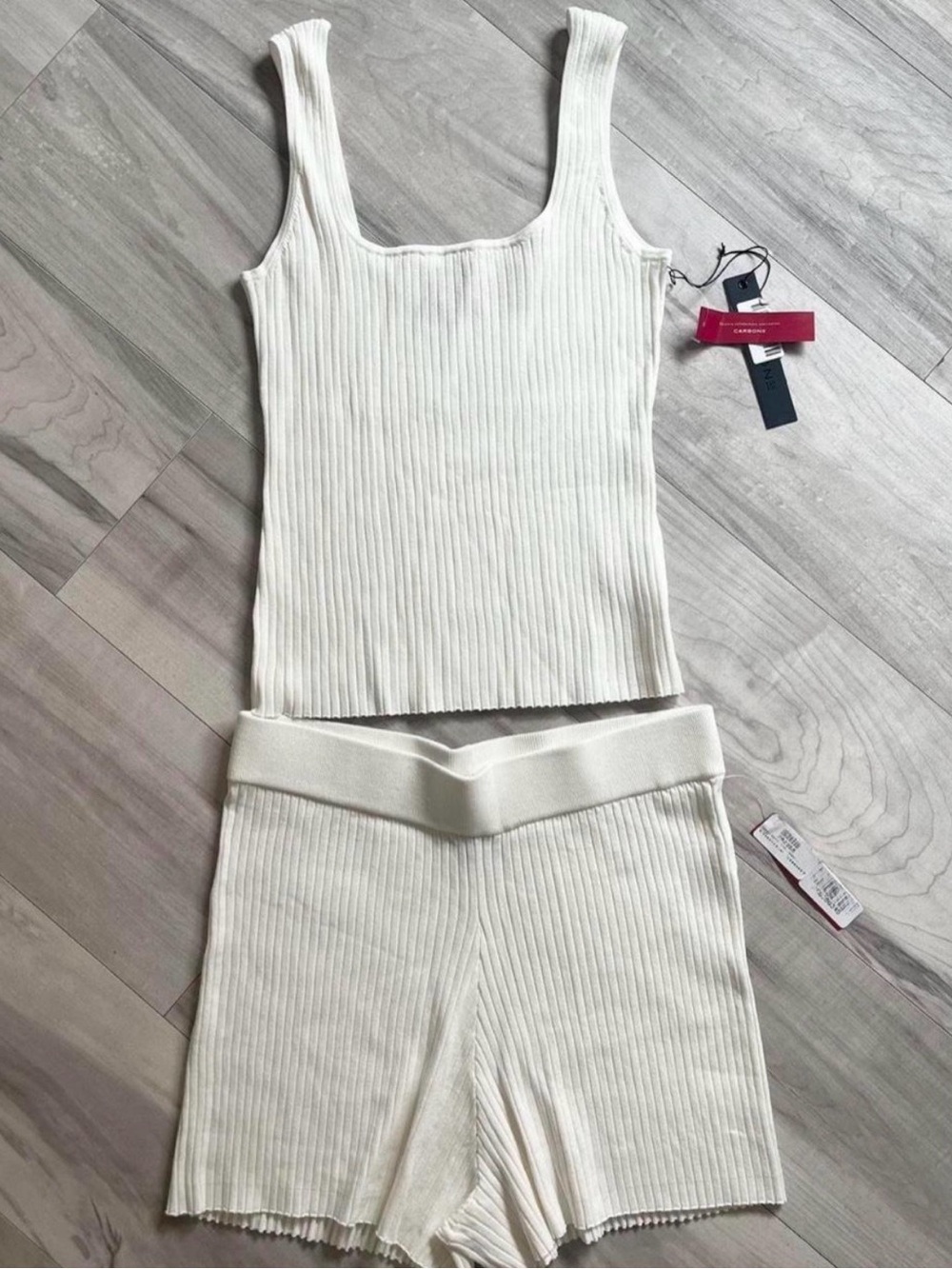 Carbon38 Ribbed Tank & Short Set